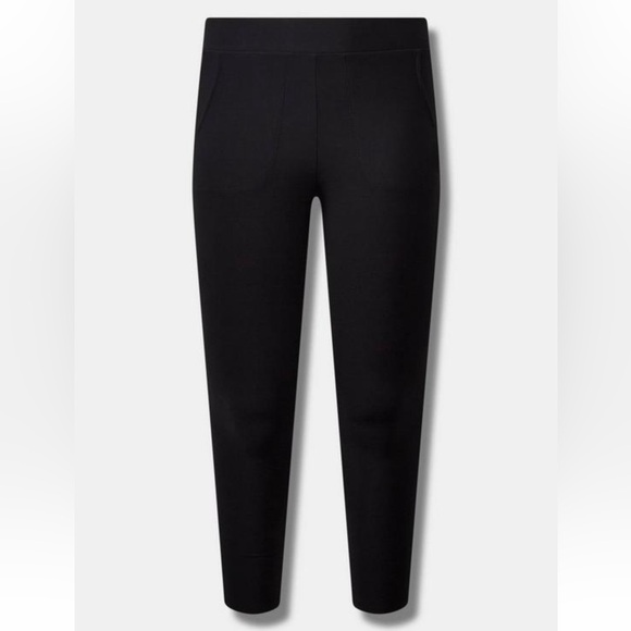 Torrid Full-Length Fleece-Lined Black Leggings, 2X - Picture 4 of 7